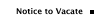 Notice to Vacate